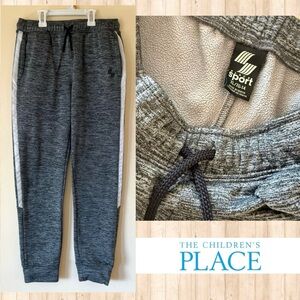 The Children’s Place Boys Moisture Wicking Fleece Joggers, Heather Gray, Size 14